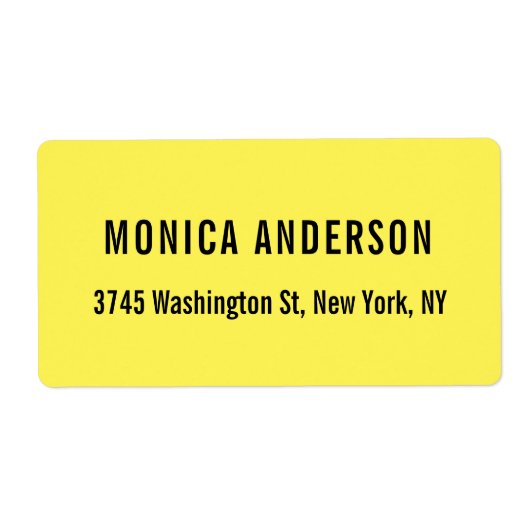 Elegant Eenvoudig Geel Uniek Origineel Professione Etiket (Voorkant)