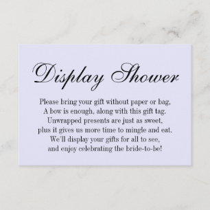 Elegant, eenvoudig Geen Vrijgezellenfeest, lavende Informatiekaartje