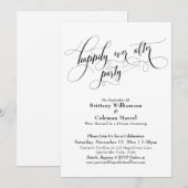 Elegant Eenvoudig Gelukkig Na-feest Bruiloftsrecep Kaart (Voorkant / Achterkant)