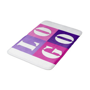 Elegant Eenvoudig Gepersonaliseerd Huwelijk Aangep Badmat