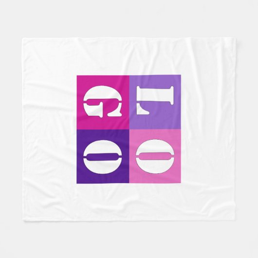 Elegant Eenvoudig Gepersonaliseerd Huwelijk Aangep Fleece Deken (Voorkant (Horizontaal))