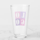 Elegant Eenvoudig Gepersonaliseerd Huwelijk Aangep Glas (Achterkant)