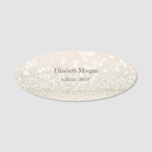 Elegant  Eenvoudig  Glitter Bokeh Naamplaatje (Voorkant)