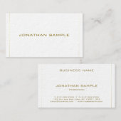 Elegant eenvoudig Gold Design Luxe Professional Visitekaartje (Voorkant / Achterkant)