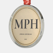 Elegant eenvoudig Gold MPH-Afstuderen Metalen Ornament (Links)