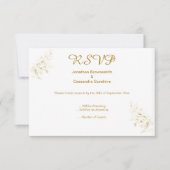 ELEGANT EENVOUDIG GOUD BLAD GOUD KRISTAL ACHTERZIJ KAART (Voorkant)