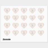 Elegant Eenvoudig Goud Glitter Ster Script Blush R Hart Sticker (Vel)