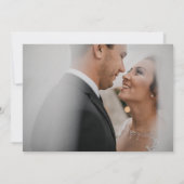 Elegant Eenvoudig Goud Naam Script Foto Bruiloft Bedankkaart (Achterkant)