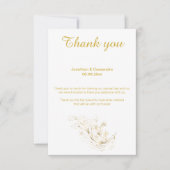 ELEGANT EENVOUDIG GOUDEN BLAD Achterkant GOUDEN DA Kaart (Voorkant)