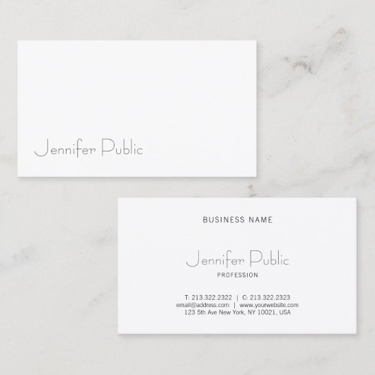 Elegant eenvoudig grafisch ontwerp modern grafisch visitekaartje (Voorkant / Achterkant)