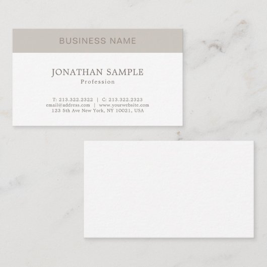 Elegant eenvoudig grafisch ontwerp Modern Plain Tr Visitekaartje (Voorkant / Achterkant)