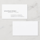 Elegant eenvoudig grafisch ontwerp Trendy Plain Visitekaartje (Voorkant / Achterkant)