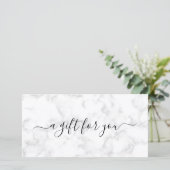 Elegant eenvoudig grijs cadeaubon (Staand voorkant)