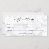 Elegant eenvoudig grijs cadeaubon (Achterkant)