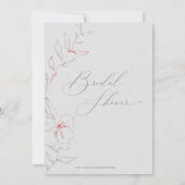 Elegant eenvoudig grijs en rood Vrijgezellenfeest Kaart (Achterkant)