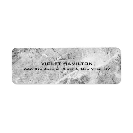 Elegant Eenvoudig Grijs Professioneel Modern Etiket (Voorkant)