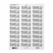 Elegant Eenvoudig Grijs Professioneel Modern Etiket (Full Sheet)