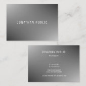 Elegant Eenvoudig Grijs Sjabloon Modern Profession Visitekaartje (Voorkant / Achterkant)