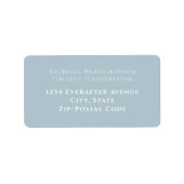 Elegant eenvoudig grijs wit trouwadres etiket (Voorkant)