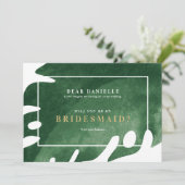 Elegant eenvoudig groen tropisch blad kaart (Staand voorkant)