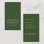 Elegant Eenvoudig Groen Visitekaartje (Voorkant / Achterkant)