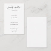 Elegant Eenvoudig Handgeschreven Schrift Modern Mi Visitekaartje (Voorkant / Achterkant)