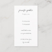 Elegant Eenvoudig Handgeschreven Tekstscript Moder Visitekaartje (Voorkant)