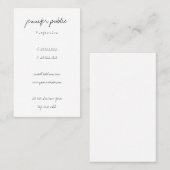 Elegant eenvoudig handschrift modern minimalistisc visitekaartje (Voorkant / Achterkant)