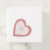 Elegant Eenvoudig Hart Roze Monogram Label (In situ)