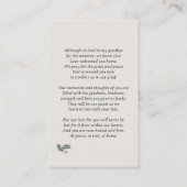 Elegant Eenvoudig In Liefdevolle Gebed Kaart Visitekaartje (Achterkant)