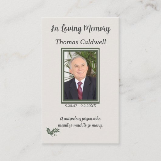 Elegant Eenvoudig In Liefdevolle Gebed Kaart Visitekaartje (Voorkant)