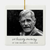 Elegant eenvoudig In liefdevolle herinnering Foto Keramisch Ornament (Achterkant)