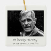 Elegant eenvoudig In liefdevolle herinnering Foto Keramisch Ornament (Voorkant)