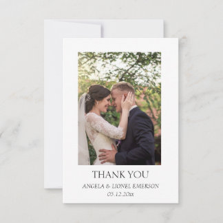 Elegant Eenvoudig | Jouw Trouwfoto Bedankkaart