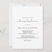 Elegant eenvoudig kalligrafie repetitie diner kaart (Voorkant)