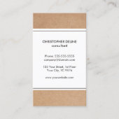 Elegant eenvoudig karton (gedrukt) Witte streep Visitekaartje (Voorkant)