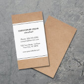 Elegant eenvoudig karton (gedrukt) Witte streep Visitekaartje