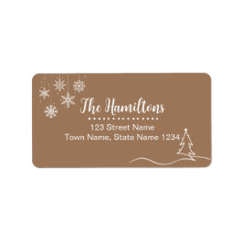 Elegant eenvoudig kerstadreslabel etiket
