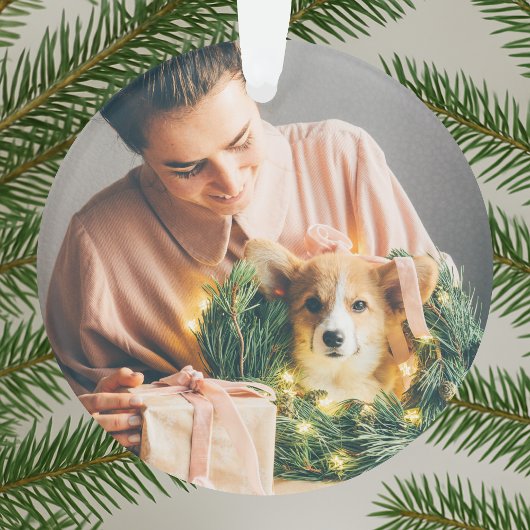 Elegant Eenvoudig Kerstfeest | Moderne minimale fo Ornament