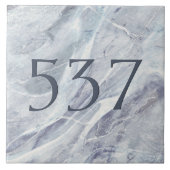 Elegant eenvoudig klasse marmeren huisnummer bord tegeltje (Voorkant)