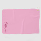 Elegant Eenvoudig Klasse Modern Monogram Meisjesac Golfhanddoek (Horizontaal)