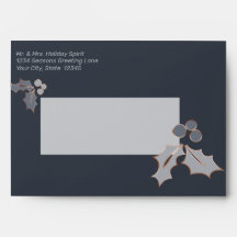Elegant Eenvoudig Koper en Stoffig Blauw Holly