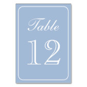 Elegant Eenvoudig Lichtblauw Tafelnummer (Achterkant)