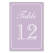 Elegant eenvoudig Lila tafelnummer (Achterkant)