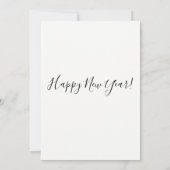 Elegant Eenvoudig Manuscript Nieuwe Jaren Eve Part Kaart (Achterkant)