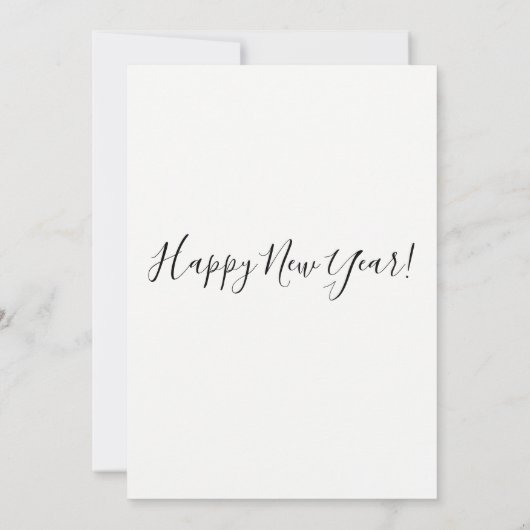 Elegant Eenvoudig Manuscript Nieuwe Jaren Eve Part Kaart (Achterkant)