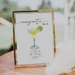 Elegant Eenvoudig Margarita Bar Teken Poster<br><div class="desc">Dit is een elegant margarita barteken met een serif lettertype en swooping kalligrafie lettertype. Dit moderne margarita barteken geeft u de mogelijkheid om de margarita afgebeeld uit het "bewerken met ontwerpgereedschap" laagpaneel te wijzigen. Bewerk alle woorden behalve de "margarita" en "geniet" op dit minimalistische barteken. Alle lettertypekleuren kunnen ook worden...</div>