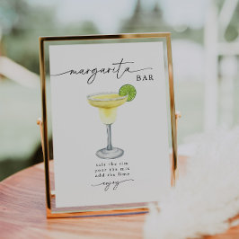Elegant Eenvoudig Margarita Bar Teken Poster