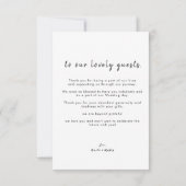 Elegant eenvoudig met foto Weddenschap Hartelijk d Bedankkaart (Achterkant)