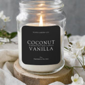 Elegant eenvoudig minimaal kaarslabel vierkante sticker